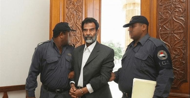 A lesson for officials .. Deputy proposes to put the image of Saddam handcuffed in the halls of the House of Representatives and Ministers 12782019_67629418_2239162056375259_3126513183901089792_n